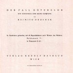 Verlagsprospekt für H. Doderers "Der Fall Gütersloh" (1930)