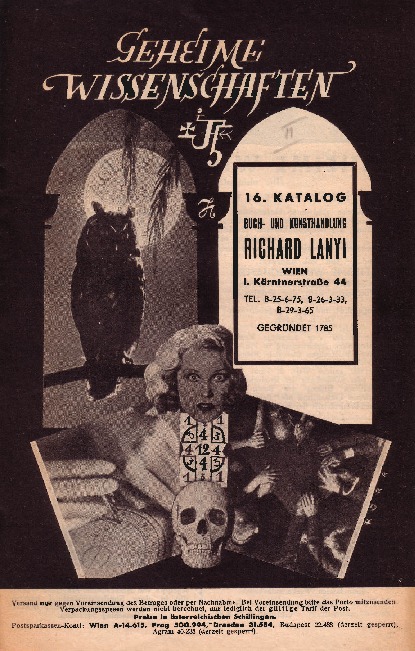 Katalog der Buch- und Kunsthandlung Richard Lányi